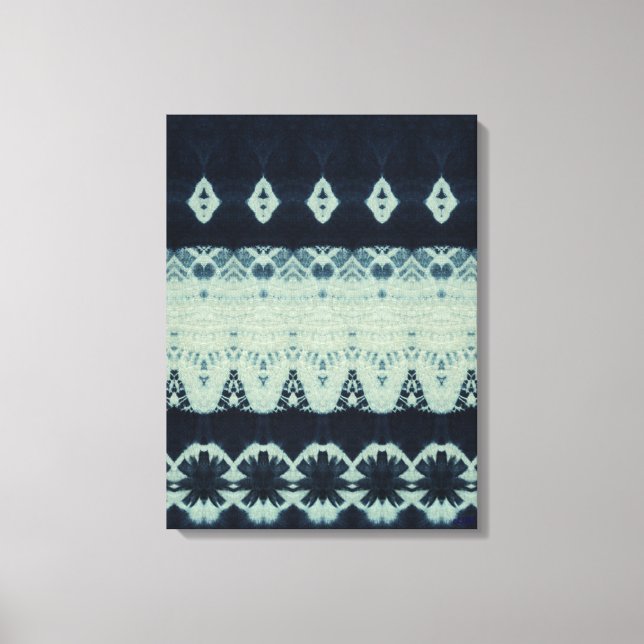 Indigo Beauty Shibori Canvas Print Leinwanddruck (Vorderseite)