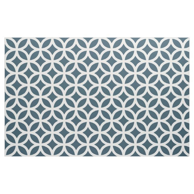 Indigo-Blau-geometrisches Muster-Gewebe Stoff (Yard (91,4 cm))