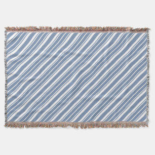 Indigo Blau und Weiß Klinkenleiste Knöchel Decke