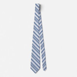 Indigo Blau, weiße Stangen Unisex Necktie Krawatte