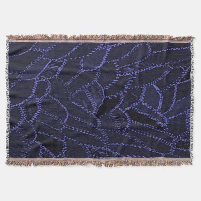 Indigo-Blau-Wurfdecke Decke (Vorderseite)