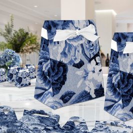 Indigo Blue Floral Toile No.1 Geschenkschachtel