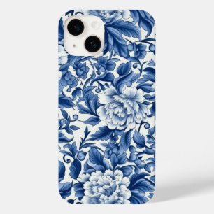 Indigo Blue Flowers Case-Mate iPhone 14 Hülle