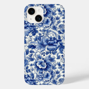 Indigo Blue Flowers Case-Mate iPhone 14 Hülle