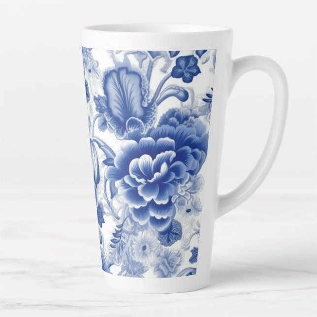 Indigo Blue Flowers Milchtasse (Rechts)