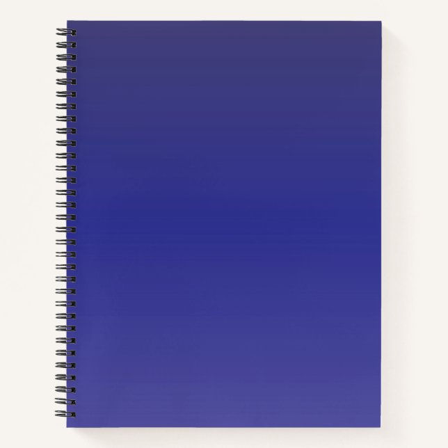 Indigo Blue Gradient Notizbuch (Vorderseite)