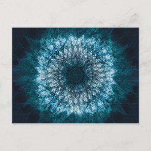 Indigo Blue Mandala Postkarte