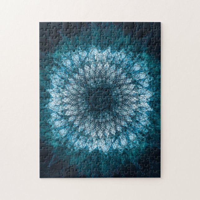 Indigo Blue Mandala Puzzle (Vertikal)