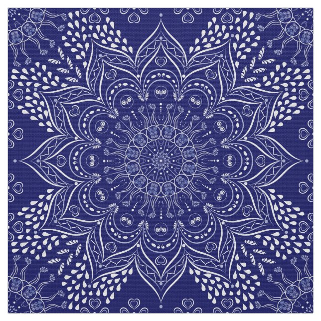 Indigo Blue Mandala Stoff (Muster)