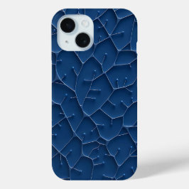 Indigo Blue Stylish Pattern iPhone Case