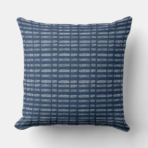 Indigo Blue Throw Pillow Kissen
