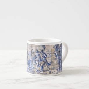 Indigo Blue Vintag Azulejo Antique Shabby Chic Espressotasse