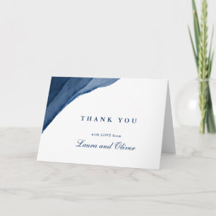 Indigo Blue Watercolor Wedding Dankeschön Karten