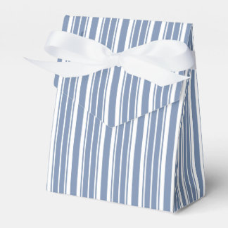 Indigo Blue, White Ticking Stripes Zelt Gesichtsbo Geschenkschachtel