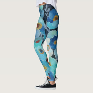 Indigo-Blumen Leggings