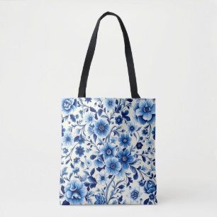 Indigo-Botanischer-Garten-Tragetasche