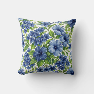 Indigo Bougainvillea-Wurfkissen Kissen