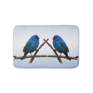 Indigo Bunting Birds Bath Matts Badematte