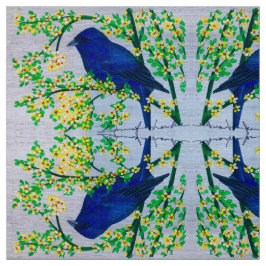 Indigo Bunting Fabric Stoff