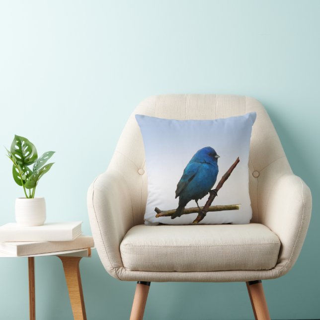 Indigo Bunting Kissen (Stuhl )