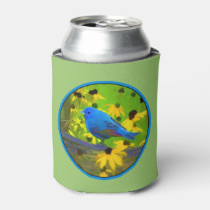 Indigo Bunting Painting - Original Bird Art Dosenkühler