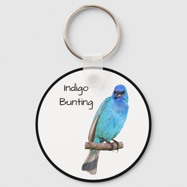 Indigo Bunting Schlüsselanhänger (Vorderseite)