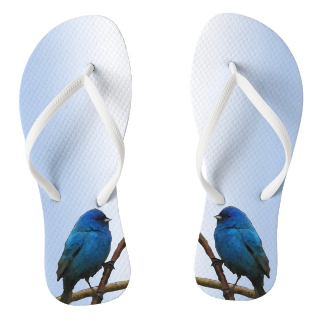 Indigo Buntings Flip Flops (Fußbett)
