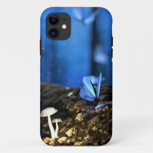 Indigo Butterfly und Pilzwald Case-Mate iPhone Hülle