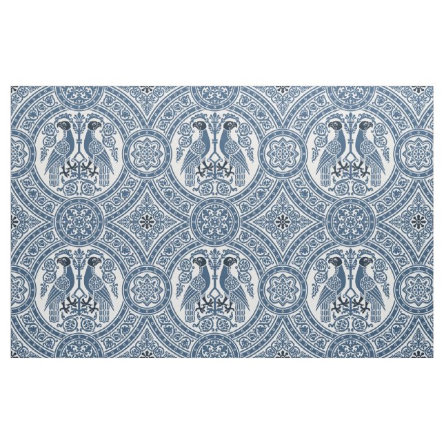 Indigo Byzantinische Vögel Stoff (Fat Quarter (45,7 x 55,9 cm))