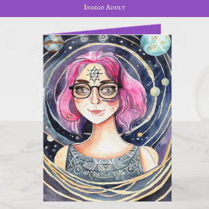 Indigo Child Art Indigo Adult Art Blank Karte