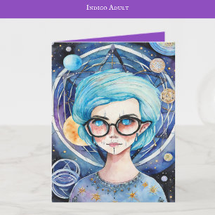 Indigo Child Art Indigo Adult Art Blank Karte
