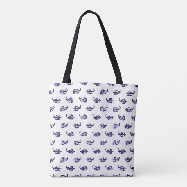 Indigo Coastal Leaf-Tasche als Geschenk (Rückseite)