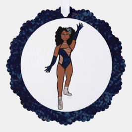 Indigo & Diamonds Dancer Ornament Card A