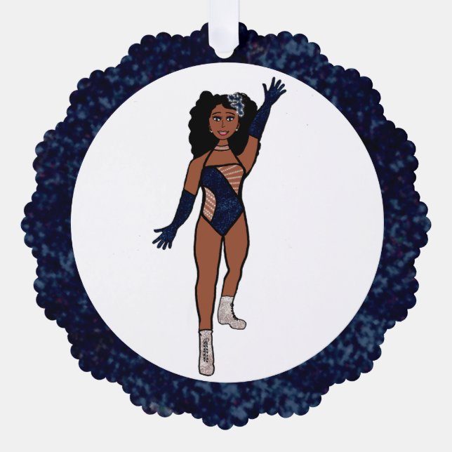 Indigo & Diamonds Dancer Ornament Card A Karte (Vorderseite)