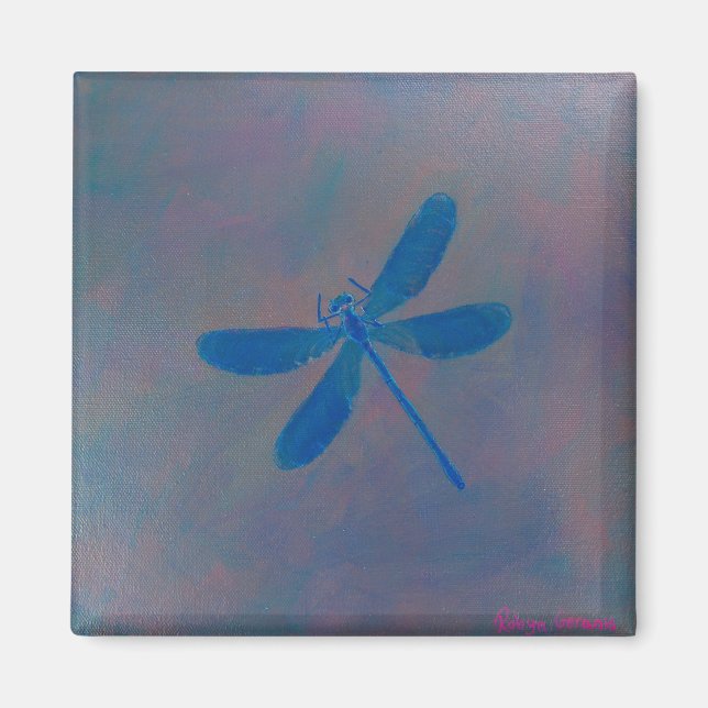 Indigo Dream Dragonfly Magnet (Vorne)