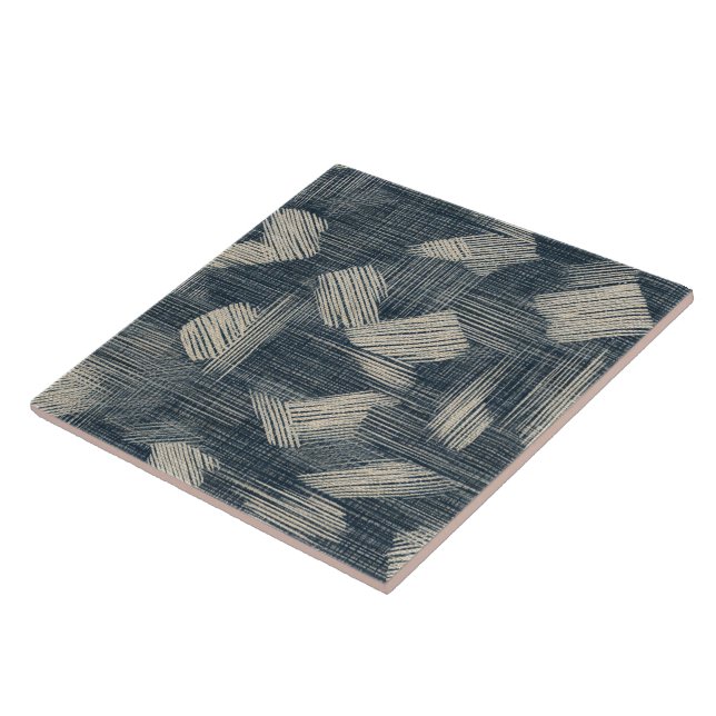 Indigo Dreams Unleashed Shibori Japanisch Fliese (Seite)