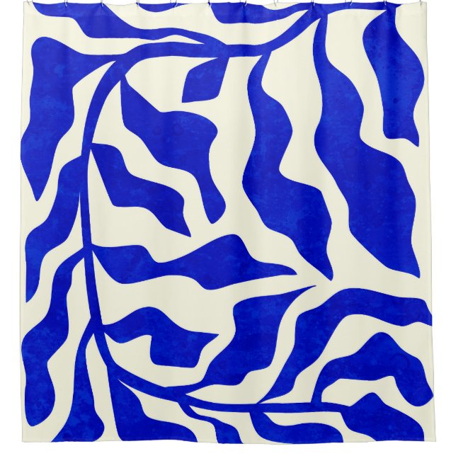 Indigo Elegance Duschvorhang (Vorderseite)