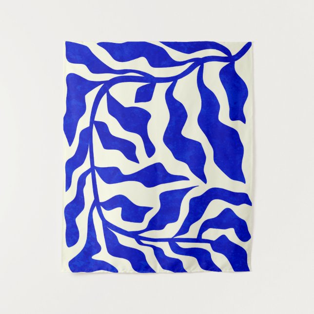 Indigo Elegance Wandteppich (Vorderseite)