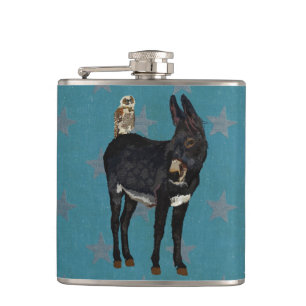 INDIGO-ESEL & OWL STARS Flasche Flachmann