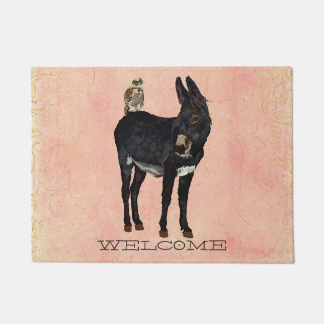 INDIGO-ESEL u. EULE Fußmatte (Vorderseite)