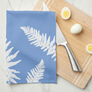 Indigo Fern Botanische Musterküche Handtuch