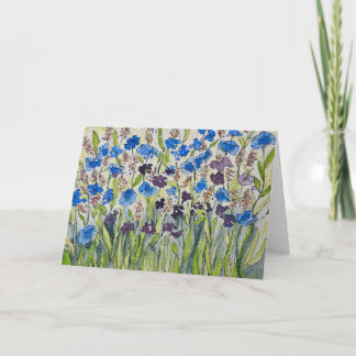 Indigo Field 7x5 Note Card Dankeskarte