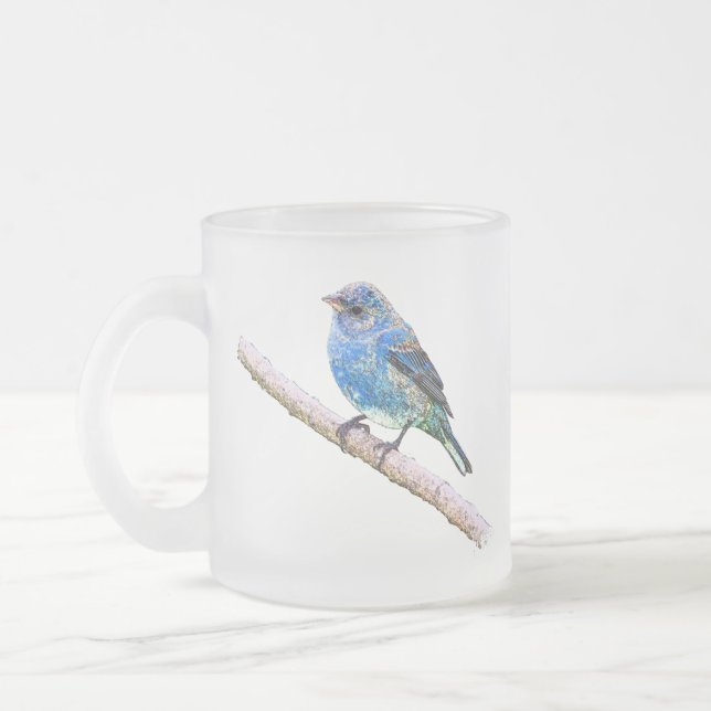 Indigo-Flaggen-Bild Mattglastasse (Links)