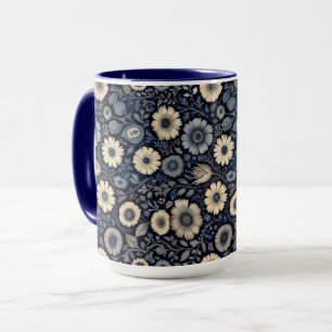 Indigo Floral Art Burne-Jones Inspiriertes Desig Tasse