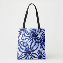 Indigo Gefärbte Krawatte Tote Bag
