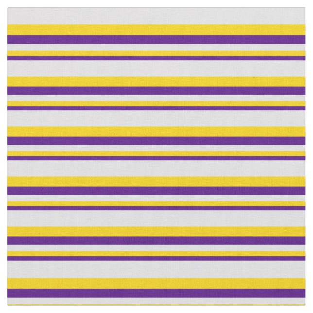 Indigo-, Gelb- und Lavendelmuster Stoff (Nahaufnahme)