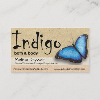Indigo-Geschäfts-Karten - Melissa Visitenkarte
