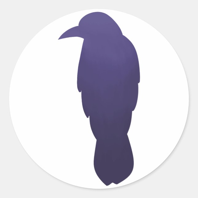 Indigo Gradient Crow Aufkleber (Vorderseite)