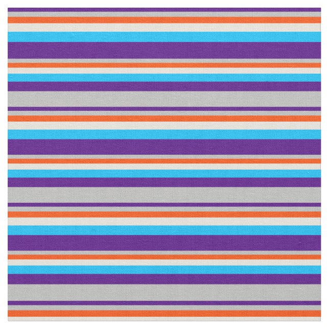 Indigo, Grau, Rot, Beige & Deep Sky Blau gefärbt Stoff (Nahaufnahme)