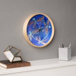 Indigo Haze Libellen flattern Uhr